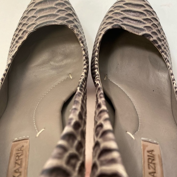 BCBGmaxazria snake embossed pumps heels grey orange 10 - Picture 4 of 12